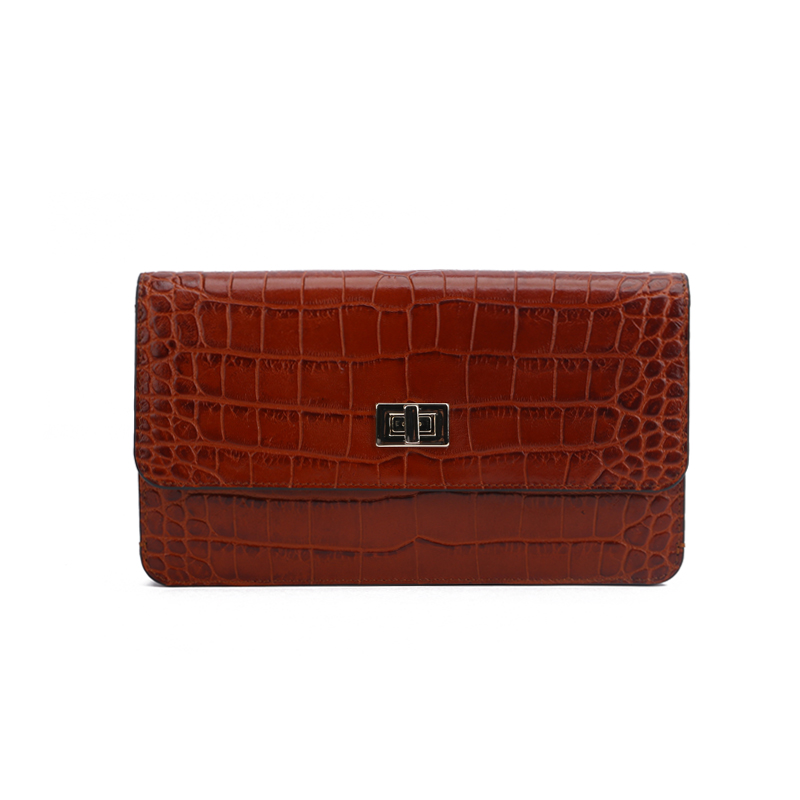 croc leather women wallet